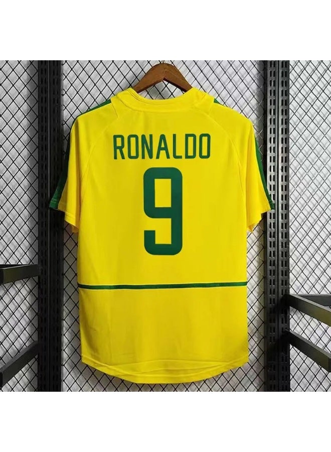 Ronaldo 2002 Brazil home retro football uniform #9 RONALDO retro football jersey A gift for fans and friends - Image 1